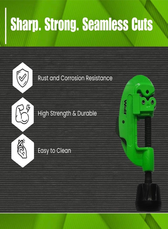 Wulf 3-32 Heavy Duty Tube Cutter for Copper Aluminum Tubing | Manual Pipe Cutter Plumbing Shear Tool Sharp and Durable for Quick Pipe cutting size Upto 32mm with telescoping feed screw - Image 4